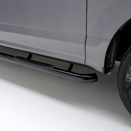 Aries 3 Round Black Steel Side Bars Select Ford Bronco Sport 209043